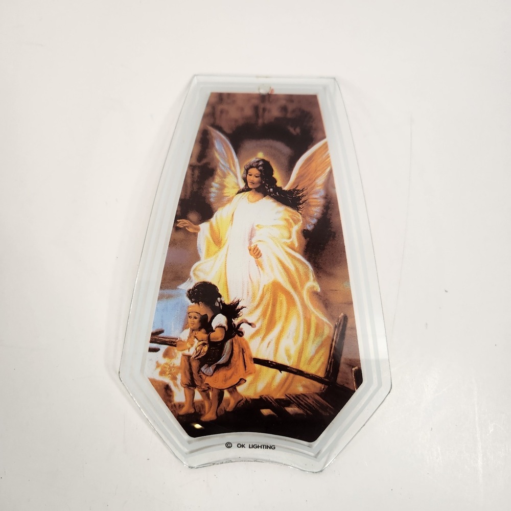 OKâ LIGHTING TOUCH LAMP REPLACEMENT GLASS 1 Panel Guardian Angel